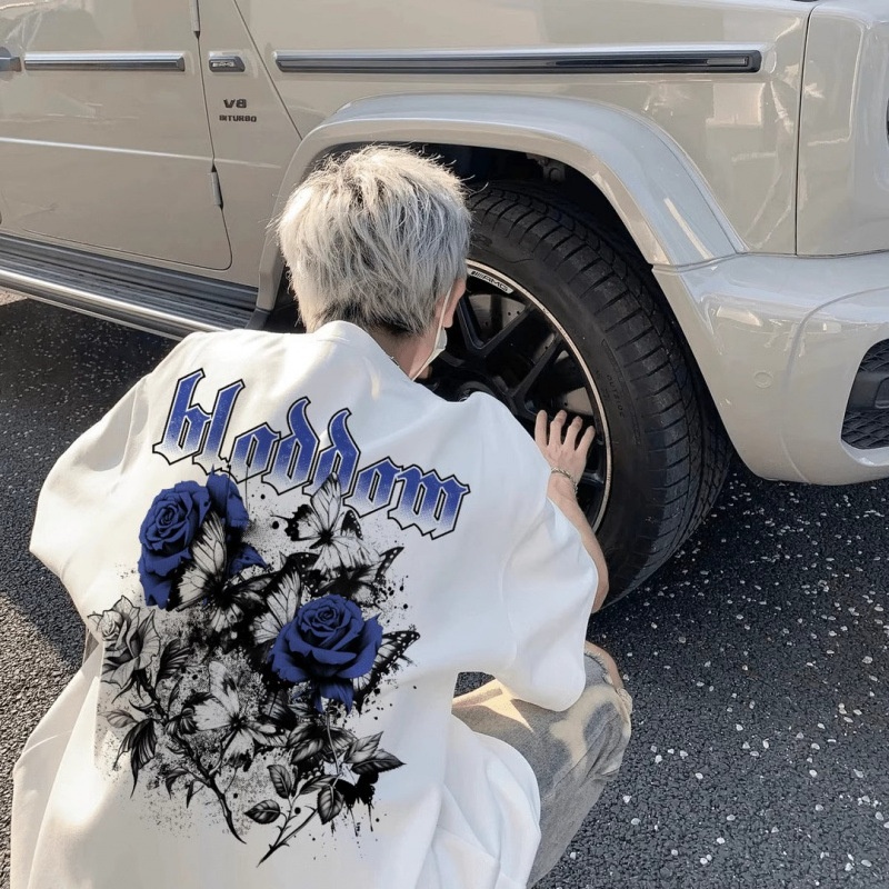 加大码网红高街夏季T恤美式休闲潮流炸街常规款ins设计感痞帅上衣