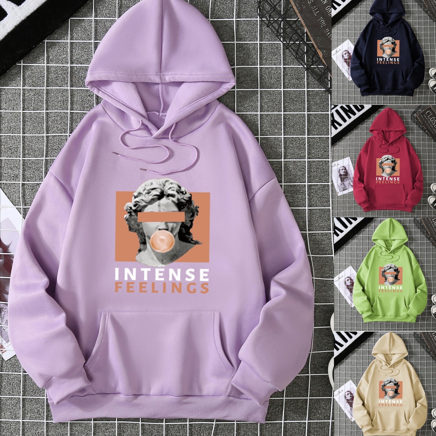 明鑫服饰供应链秋冬卫衣女2025新款连帽休闲外套女士ins大码帽衫