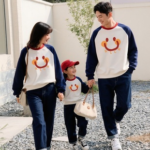 卫衣重磅350克双面华棉时髦秋款 亲子装 潮 秋季 ins小清新高端母女装