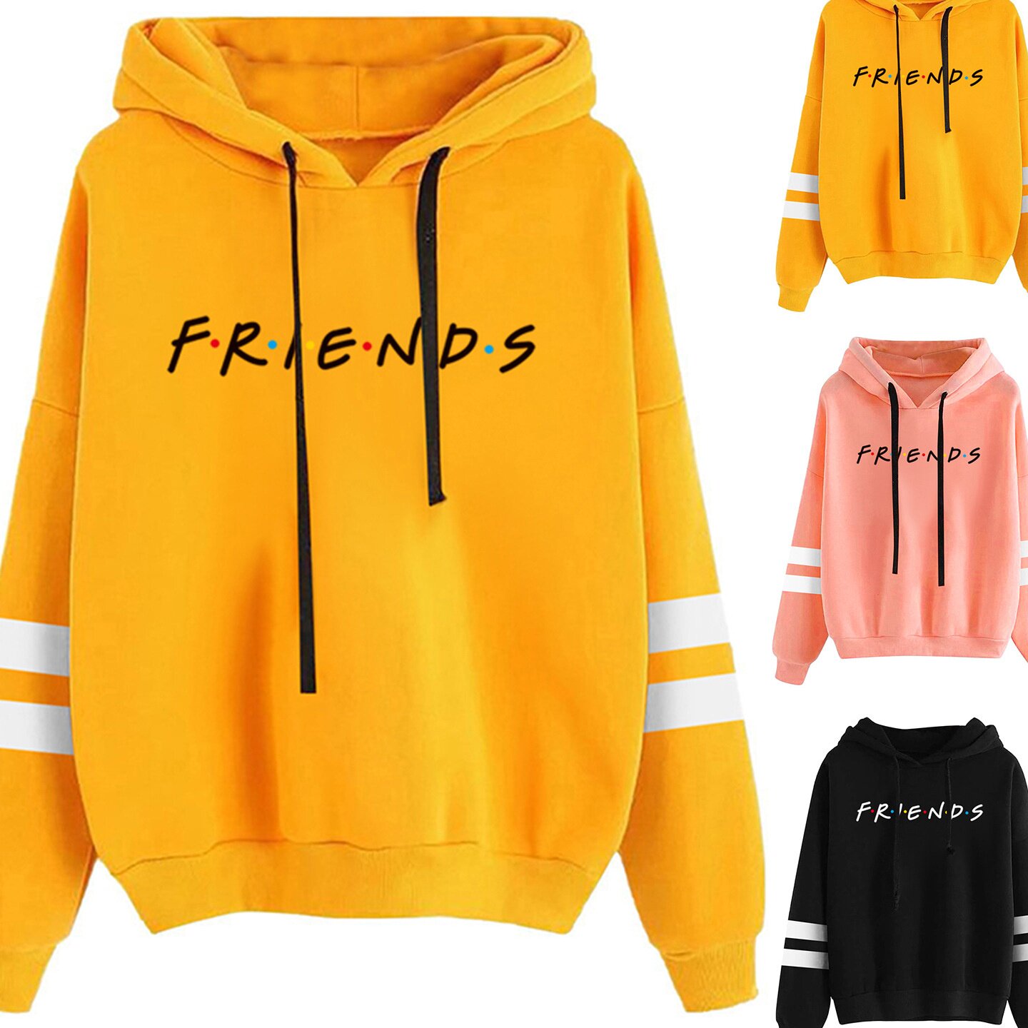 亚马逊速卖通wish女装秋冬新款连帽卫衣印花加绒女热卖