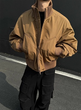 cleanfit黑色飞行员棒球服男秋季防风防水工装夹克美式冲锋衣外套