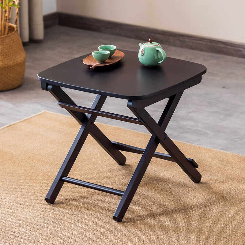 折叠小桌子简约方桌户外露营便携式茶几实木阳台休闲网红野餐桌椅