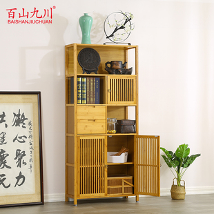 书架置物架古董架茶叶架茶具柜现代简约客厅储物柜 博古架实木中式
