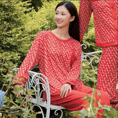 弗劳思女34X262长袖家居服套装