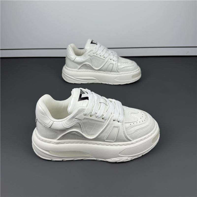 2024秋季新款小白鞋厚底老爹鞋男