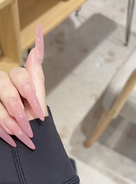 ElsaNail新年秋冬招财红色圣诞款高品质手工蜜桃渐变可拆卸穿戴甲