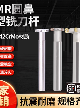 TMR圆鼻T型槽铣刀杆R2.5 R3 R4 R5 R6 T型刀圆弧三面刃开槽铣刀杆