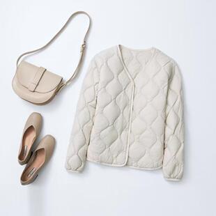 2025年秋冬新款 内胆妈妈内搭V领小个子轻便百搭 轻薄羽绒服女短款