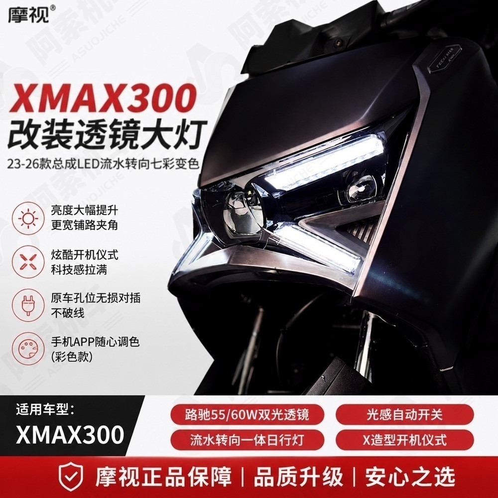 XMAX30023-26款透镜大灯总成