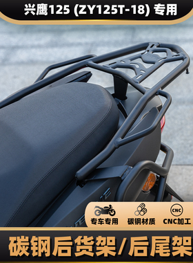 适用雅马哈兴鹰125 ZY125T-18后货架尾箱架 后备箱碳钢扶手架包邮
