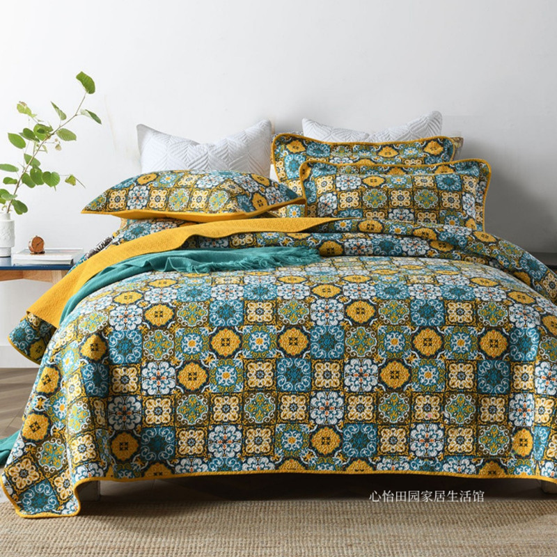 2024新款纯棉高档床盖四季通用