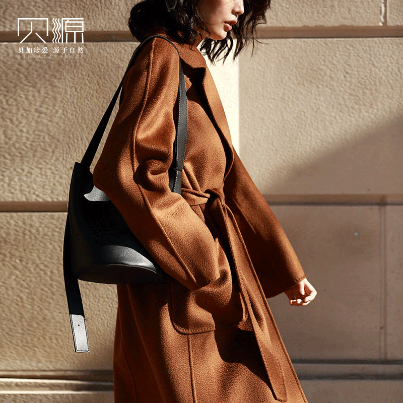 贝源M家labbro长款双面羊绒大衣