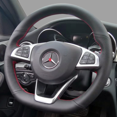 奔驰老款C级运动新E级C200 GLC260 E300 GLA CLA专用手缝方向盘套
