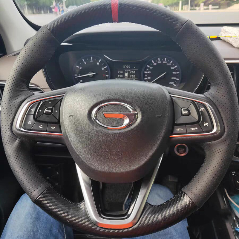 18-19款广汽传祺GS4方向盘套真皮传祺GS3/GA4把套手缝专用全包款
