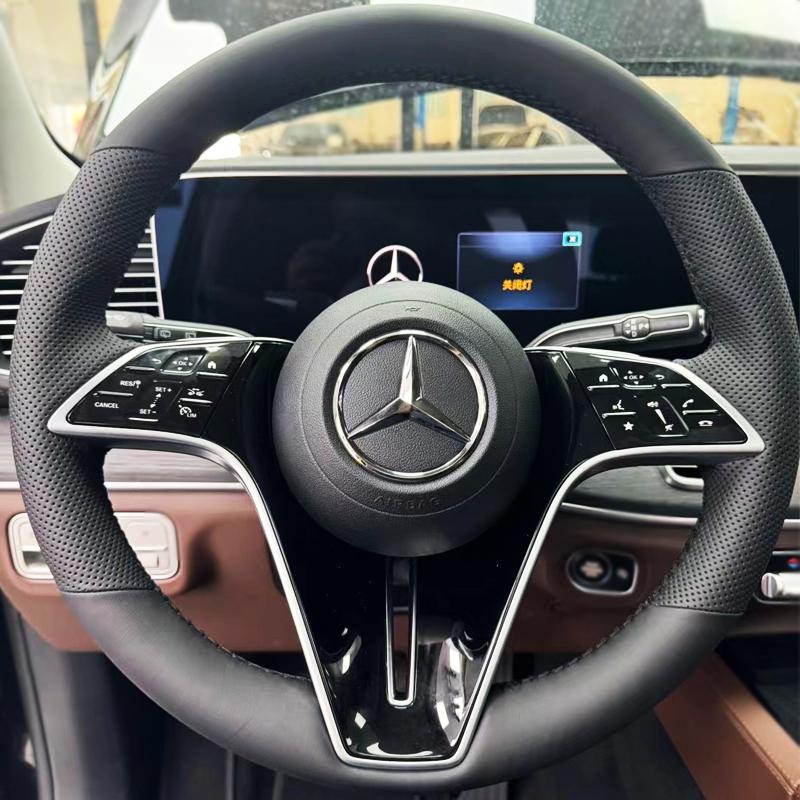 奔驰glc方向盘套手缝真皮C260Se300l b c级EQC专用gla把套cla