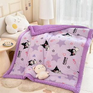 A类三丽鸥针织豆豆绒儿童被单人学生宿舍冬季 保暖被芯宝宝春秋被