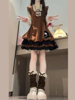 Autumn and winter outfits: Layering vest dresses, two-piece sets, strappy dresses, small flying sleeves, flower bud dresses, women's puff cake dresses thumbnail 5