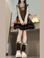 Autumn and winter outfits: Layering vest dresses, two-piece sets, strappy dresses, small flying sleeves, flower bud dresses, women's puff cake dresses thumbnail 6