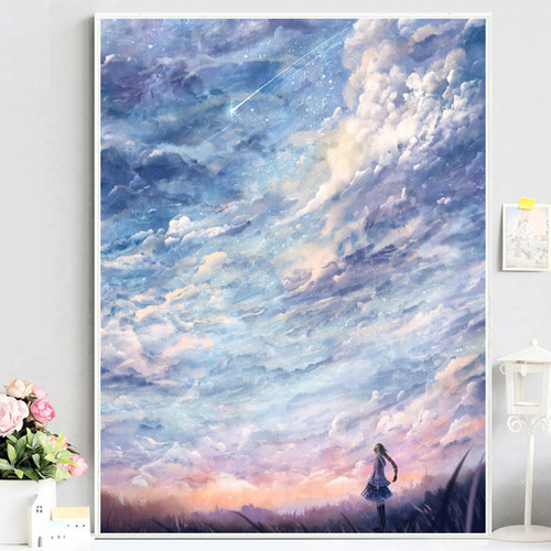 钻石画2025新款风景星空点贴钻