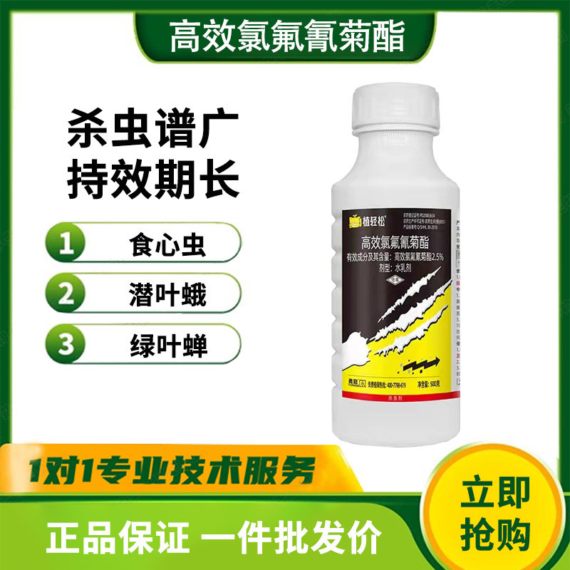5%高效氯氟氰菊酯菜青虫小菜蛾绿盲蝽用杀虫剂