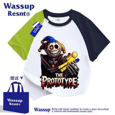 WASSUP哈雷索耶儿童短袖t恤衣服波比的游戏时间半袖夏装纯棉半袖