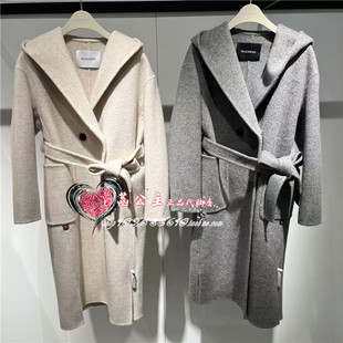 连帽双面呢大衣A1AAE4473L4 2024冬专柜正品 A1AAE4473 女装