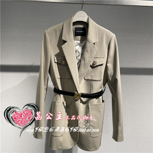 A1BAE1428太平鸟女装2024春专柜正品斯文西装A1BAE142842