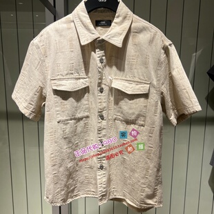 GXG男装 专柜正品2026夏新款翻领牛仔短袖衬衫G26XE92011003-799