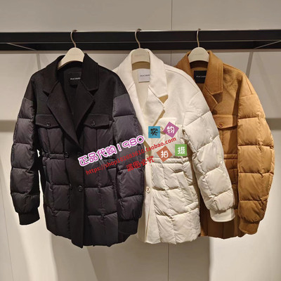 双面呢拼接羽绒服A1ACD428889