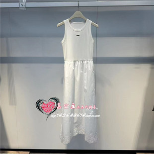 A1FAE2419太平鸟女装 绣花拼接连衣裙A1FAE241981 2024夏专柜正品