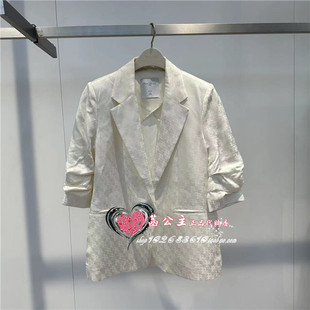 A1BAD3101太平鸟女装2023夏专柜正品斯文通勤西装A1BAD310183