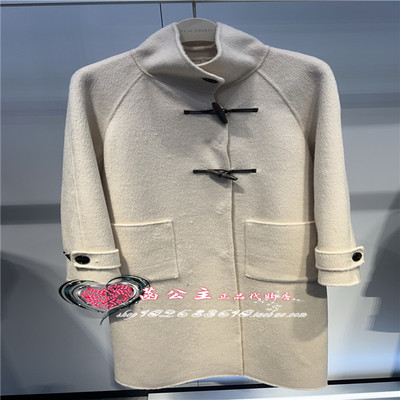 A1AAE4286 女装2024冬专柜正品时髦牛角扣大衣A1AAE4286M1