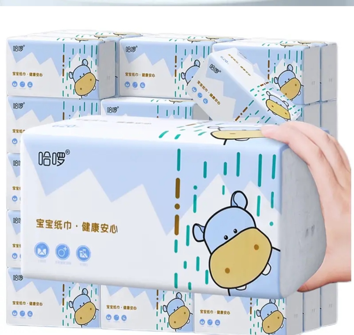 随变抽纸大包156*180*8包妇婴儿优等品软餐巾纸卫生纸可湿水