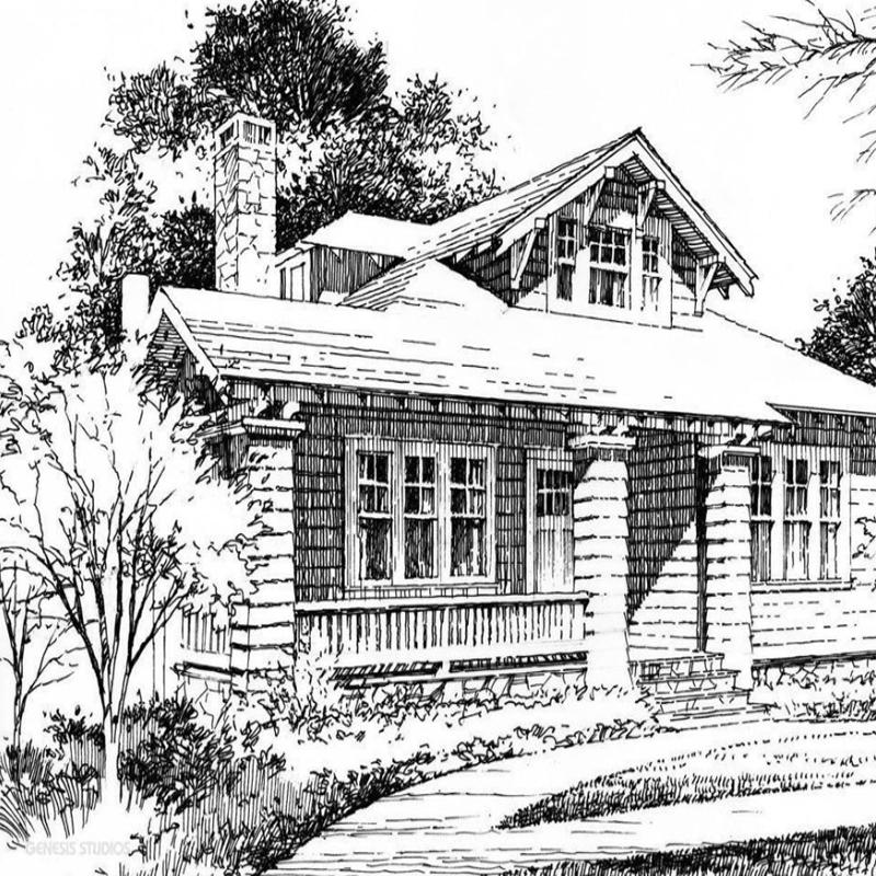 建筑手绘环艺景观园林规划速写室内设计效果图手稿马克笔设计线稿