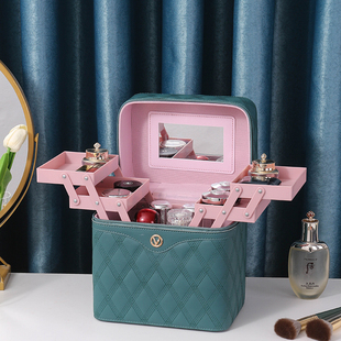 新款便携韩版化妆包女手提大容量化妆品收纳收盒多功能化妆箱硬壳