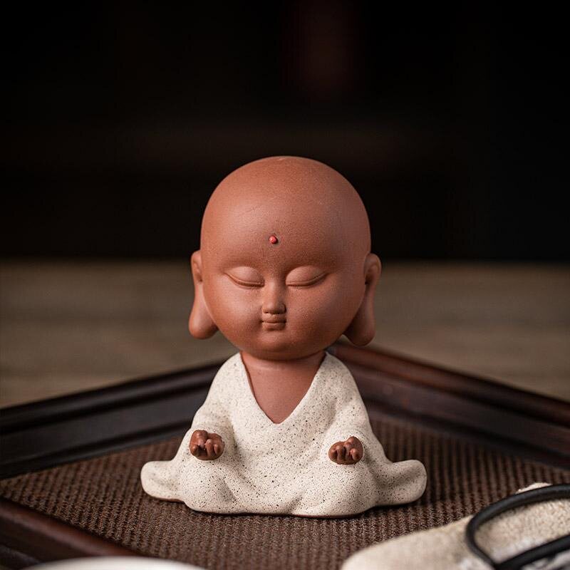 紫砂茶宠摆件精品可养小和尚茶盘