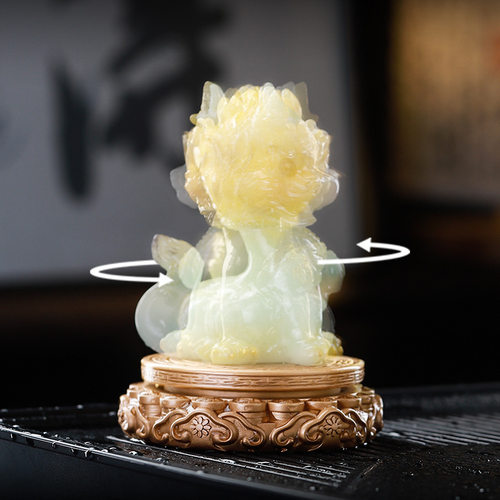 变色茶宠摆件时来运转小龙马茶从