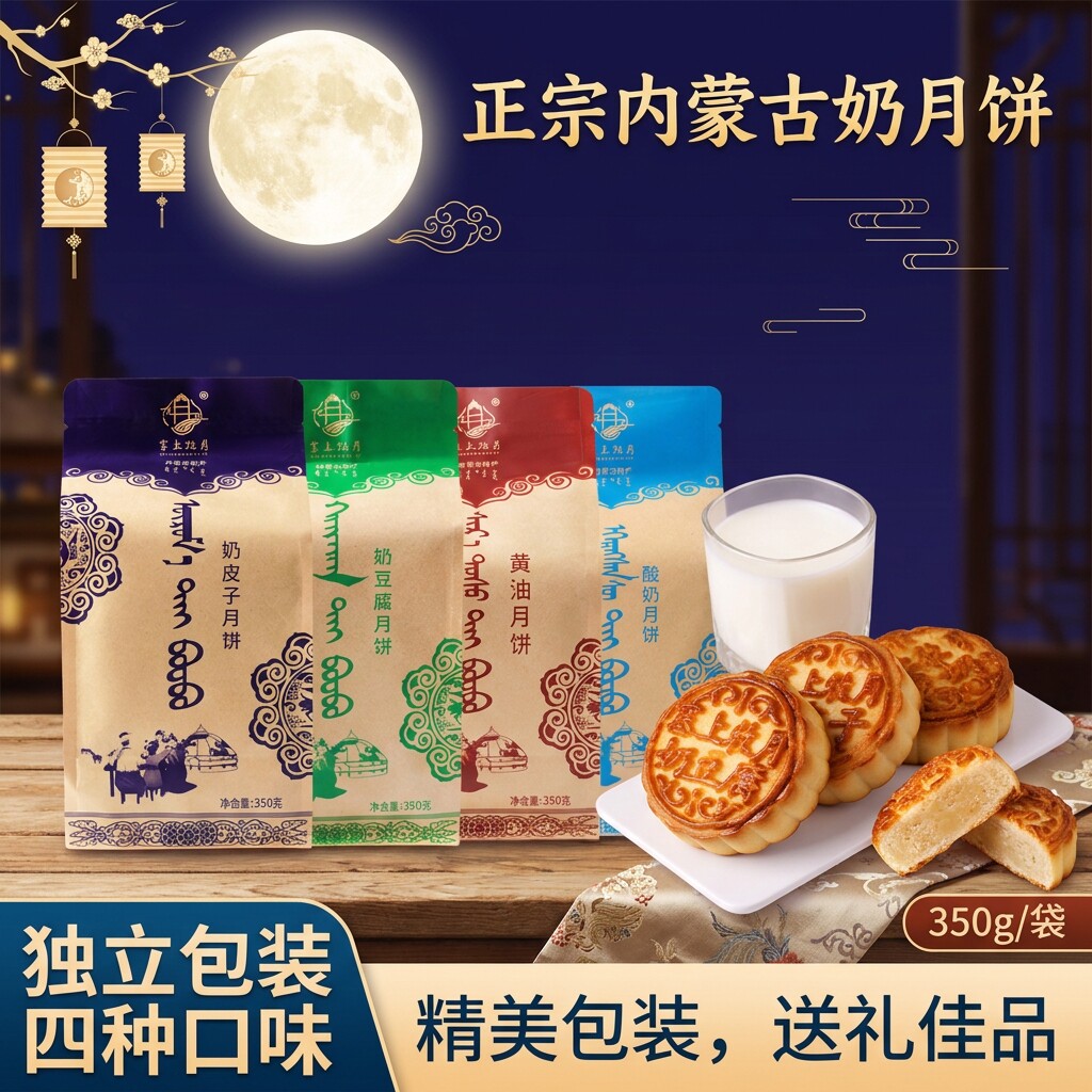 塞上牧月奶皮子月饼黄油酸奶奶豆腐多口味散装中秋送礼品团购批发