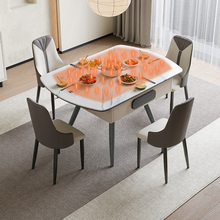 现代电动麻将桌餐桌两用一体麻将机全自动家用新款火锅实木机麻