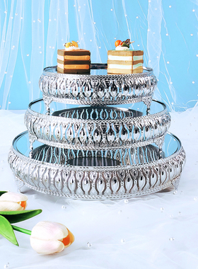 欧式金色甜品台蛋糕架婚庆铁艺