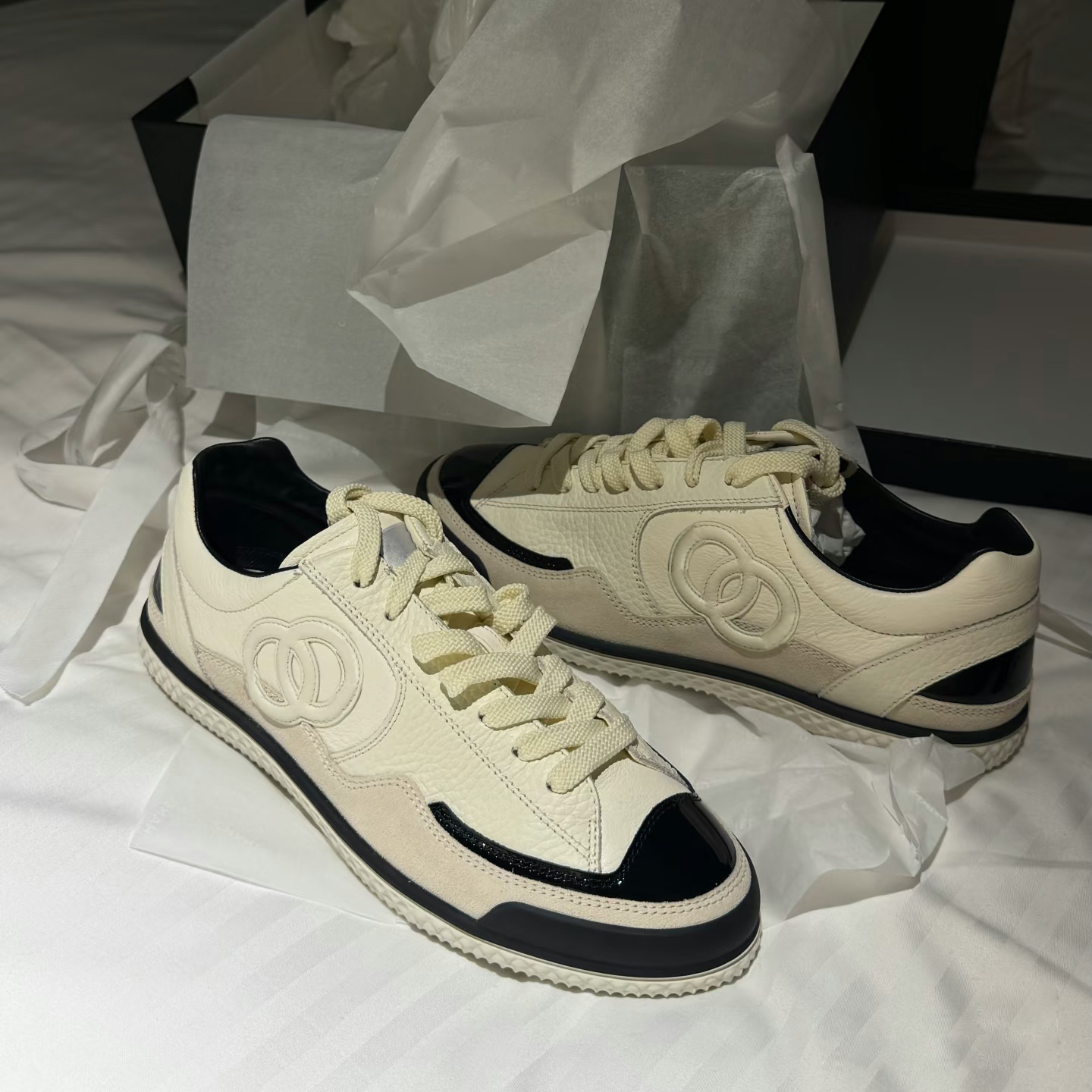 黑白拼色熊猫德训25K板鞋