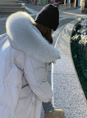 2024冬季新款长款双色新国标90Y22P380K570 真毛P450K678