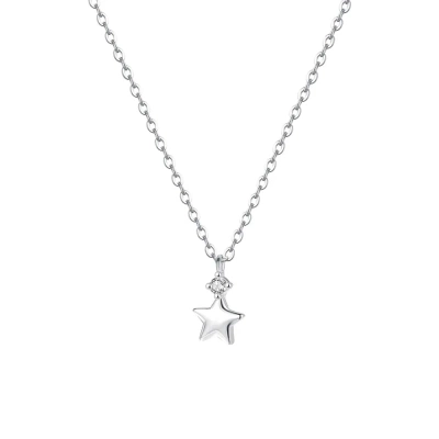 精致迷你单钻星星项链