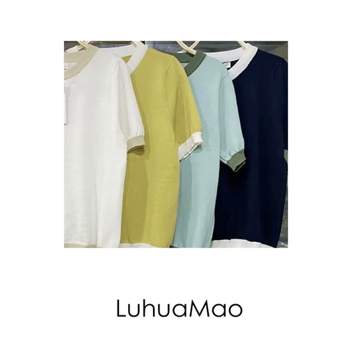 Трикотажный дышащий свитер с круглым воротником, оверсайз