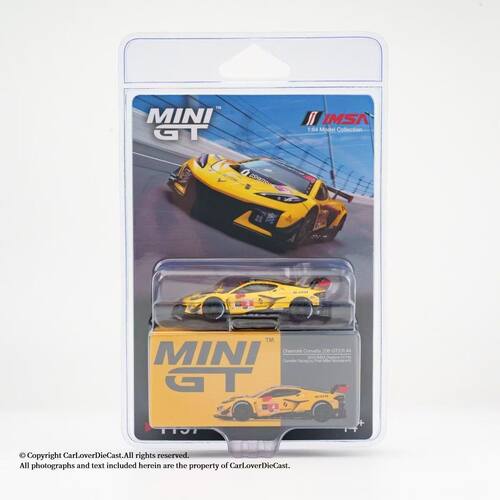 MINIGT 1:64 #1197 克尔维特Z06GT3R黄色合金车模仿真车模型收藏