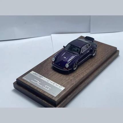 OneCar x Ichemo 1/64 保时捷Singer dls 紫碳 树脂车模