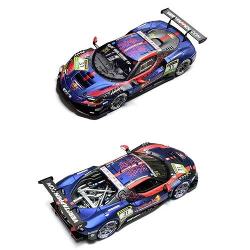 Jicar 1:64 跃马296 GT3 维斯塔潘 红牛涂装 合金汽车模型收藏