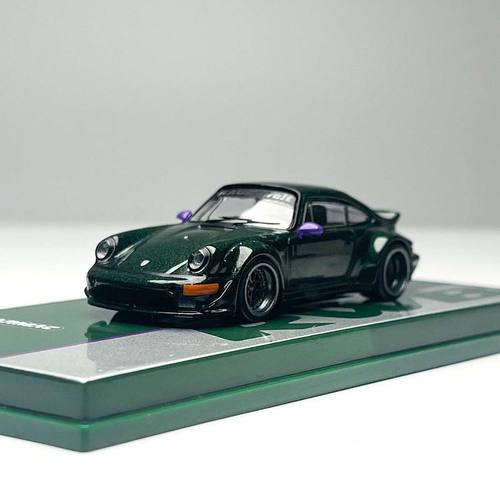 现货 TW tarmac 1:64 保时捷 964 RWB 绿色 合金汽车模型