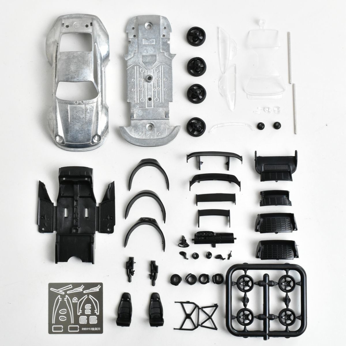 build drive 1:64 保时捷 rwb 993 964 合金 车模 拼装 手工 民用