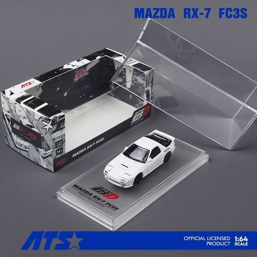 ATS 1:64 马自达RX-7 FC3S 翻灯版 高桥凉介仿真合金汽车模型收藏